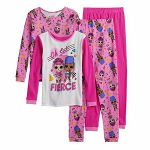 NEW L.O.L. Surprise! Oh, so! Fierce 4-Piece Pajama Set, size 4